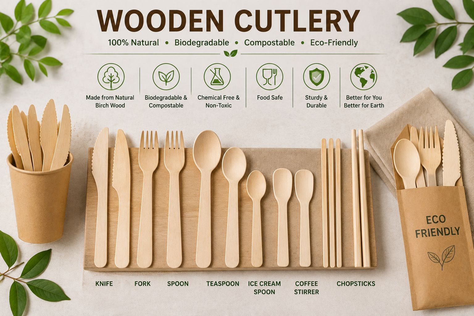 wooden cutlery